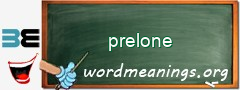 WordMeaning blackboard for prelone